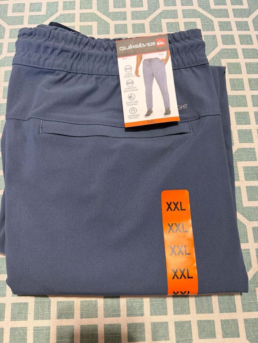 Quiksilver Dryflight Men's Stretch Woven Jogger Pants XXL Regular Fit Blue